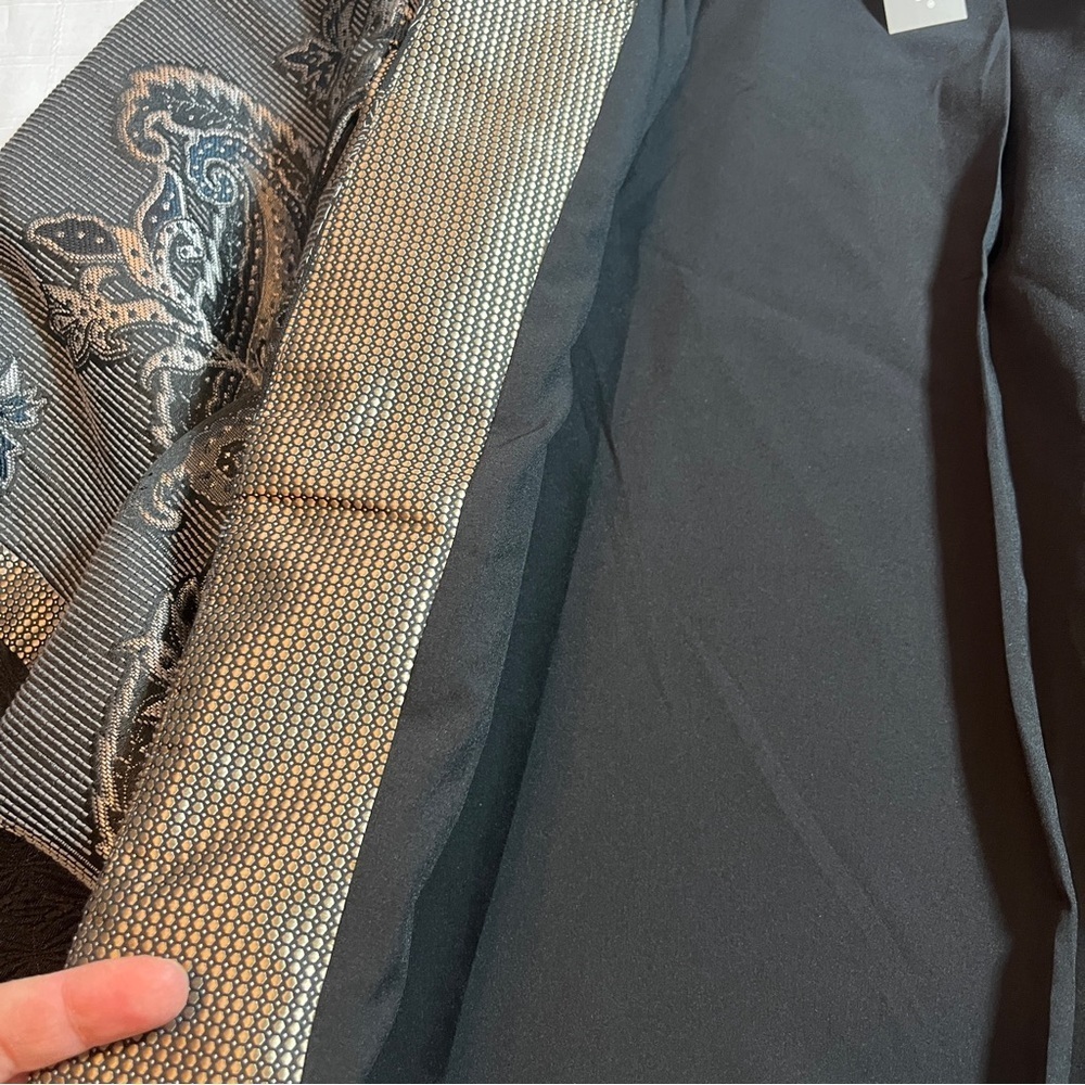 Chico's Patchwork Embroidered Paisley Open Front Jacket Wearable Art Statement - Picture 13 of 13